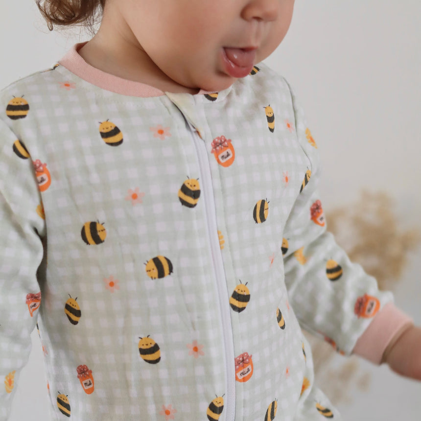 Pyjama Vichy Marguerites 0-30mois-Bebe Confort-BC2-1261732C-CLÉMENT