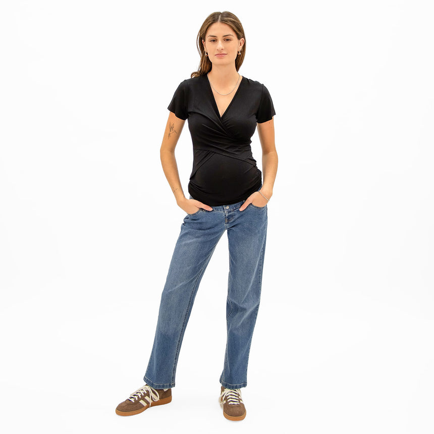 T-Shirt Allaitement Noir-Bella Maternite-BEA-1248191C-NOI-CLÉMENT