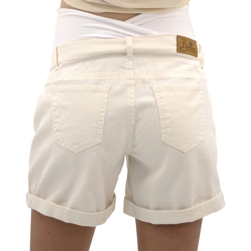Ivory Maternity Denim Shorts