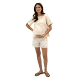 Ivory Maternity Denim Shorts