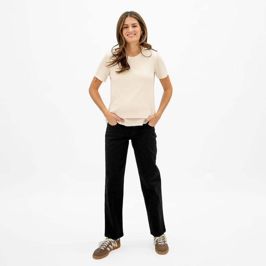 T-shirt Allaitement Ivoire-Bella Maternite-BEA-1268865C-IVO-CLÉMENT