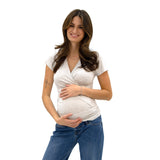 T-shirt Allaitement Gris-Bella Maternite-BEA-1268873C-CLÉMENT