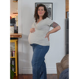 T-shirt Allaitement Gris-Bella Maternite-BEA-1268873C-CLÉMENT