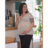 T-shirt Allaitement Gris-Bella Maternite-BEA-1268873C-CLÉMENT