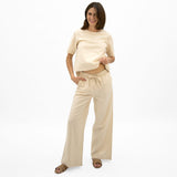 Pantalon Maternité Lin Beige-Bella Maternite-BEA-1268875C-BEI-CLÉMENT