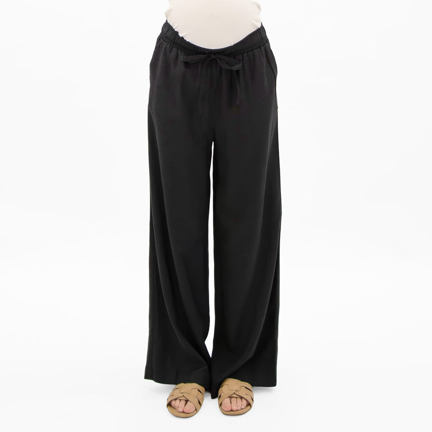 Pantalon Maternité Lin Noir-Bella Maternite-BEA-1268875C-NOI-CLÉMENT