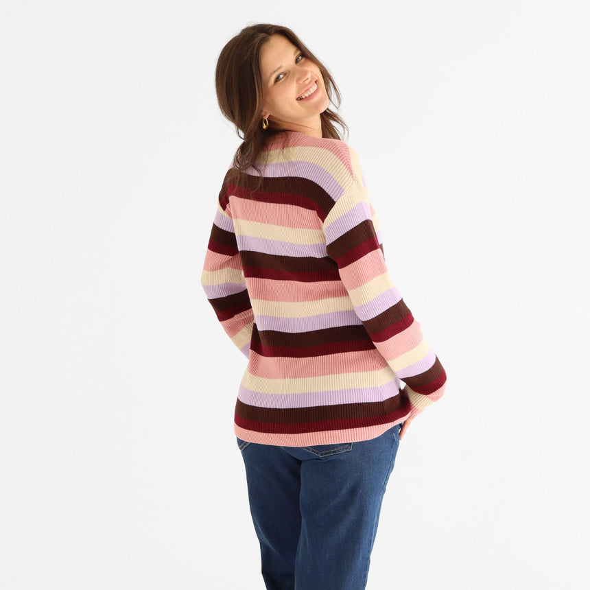 Cardigan Rayé-Bella Maternite-BEA-2268048C-CLÉMENT