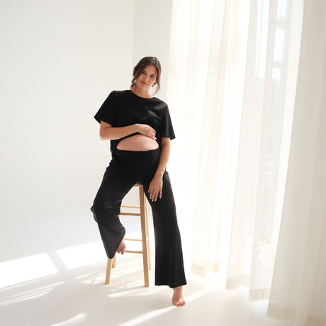 Pantalon Maternité Confort-Bella Maternite-BEA-2268056C-NOI-CLÉMENT