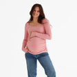 Haut Cotelé Detente Maternité-Bella Maternite-Rose-XS-BEA-2268057C-CLÉMENT