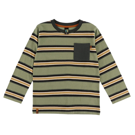 T-shirt Rayé Plein Gaz 2-12ans-Nano-Vert-2-BOS-F2601-03-CLÉMENT
