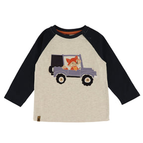 T-shirt Raglan Renard 6-24mois-Nano-Beige-6 m-BOS-F2657-05-CLÉMENT