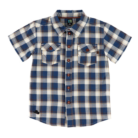 Chemise Carreaux Ouest 2-12ans-Nano-Bleu-2-BOS-S2603-01-CLÉMENT