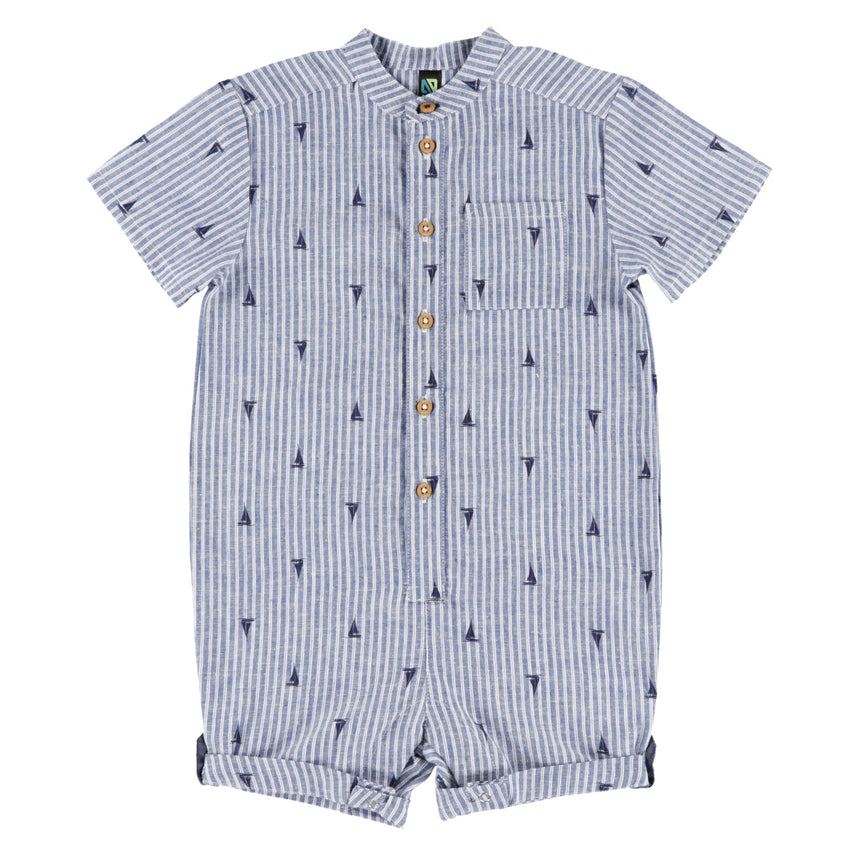 Barboteuse Rayée Océan 6-24mois-Nano-Bleu-6 m-BOS-S2651-03-CLÉMENT