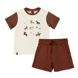 Ensemble Short Cheval 6-24mois-Nano-Ivoire-6 m-BOS-S2653-07-CLÉMENT
