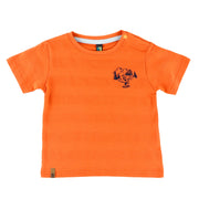 T-shirt Rayé Pêche 6-24mois-Nano-Orange-6 m-BOS-S2655-05-CLÉMENT