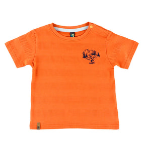 T-shirt Rayé Pêche 6-24mois-Nano-Orange-6 m-BOS-S2655-05-CLÉMENT