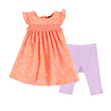 Ensemble Robe Floraison 6-24mois-Nano-Orange-6 m-BOS-S2658-02-CLÉMENT
