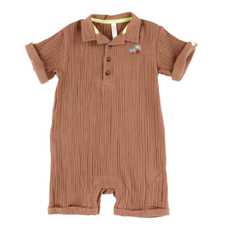 Barboteuse Ferme 6-24mois-Nano-Brun-6 m-BOS-S2659-03-CLÉMENT