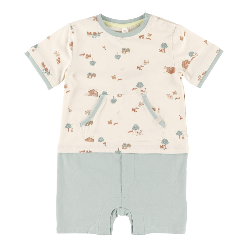 Barboteuse Imprimée Ferme 6-24mois-Nano-Ivoire-6 m-BOS-S2659-09-CLÉMENT