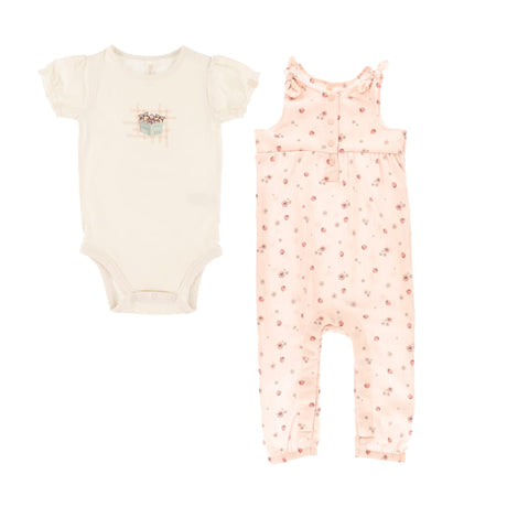 Ensemble Salopette Fraises 6-24mois-Nano-Ivoire-6 m-BOS-S2660-02-CLÉMENT