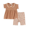 Ensemble T-shirt Fraises 6-24mois-Nano-Brun-6 m-BOS-S2660-03-CLÉMENT