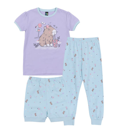 Pyjama Trois Pièces Capybara 2-12ans-Nano-Lilas-2-BOS-S26P52-CLÉMENT