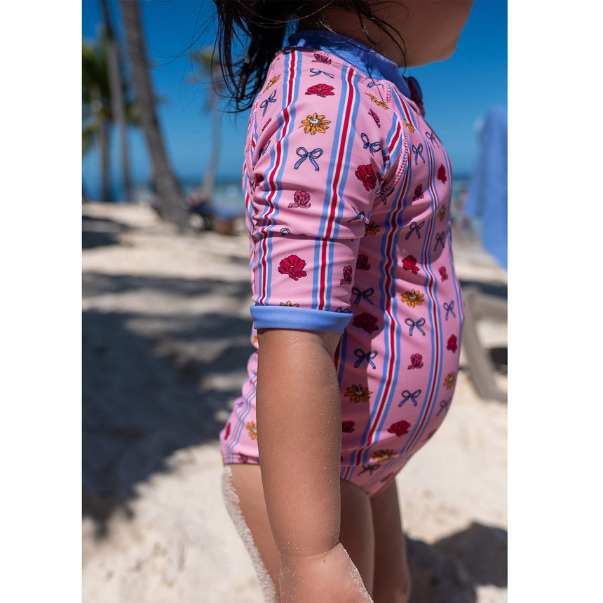 Maillot UV Rayé Fleurs 2-10ans-Birdz-BR1-CLBEKG06743-CLÉMENT