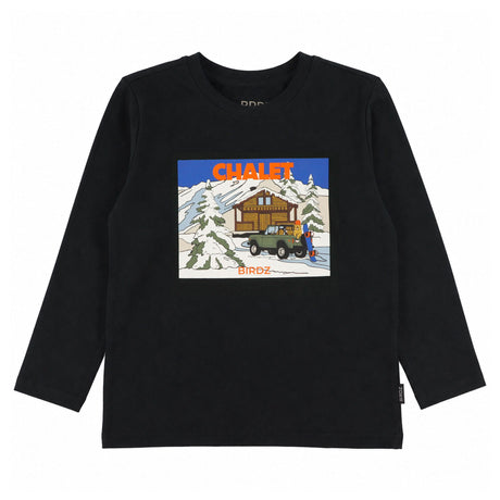 T-shirt Chalet 2-10ans-Birdz-Noir-2-BR2-44002-F26-N-CLÉMENT