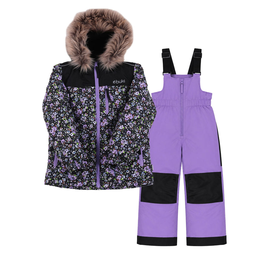Habit de Neige Imprimé Petites Fleurs 2-8ans-Buki-Noir-2-BUC-F26M760-2-CLÉMENT