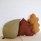 Coussin Feuille de Frêne - Olive-The Butter Flying-BUT-PILASSHOLI-CLÉMENT