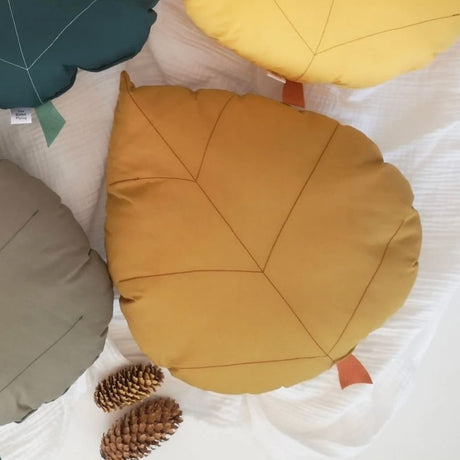 Coussin Feuille de Bouleau - Ocre-The Butter Flying-BUT-PILBIROCH-CLÉMENT