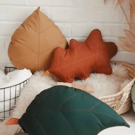 Coussin Feuille de Bouleau - Ocre-The Butter Flying-BUT-PILBIROCH-CLÉMENT