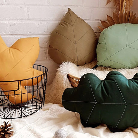 Coussin Feuille de Chêne - Vert-The Butter Flying-BUT-PILOAKFOR-CLÉMENT