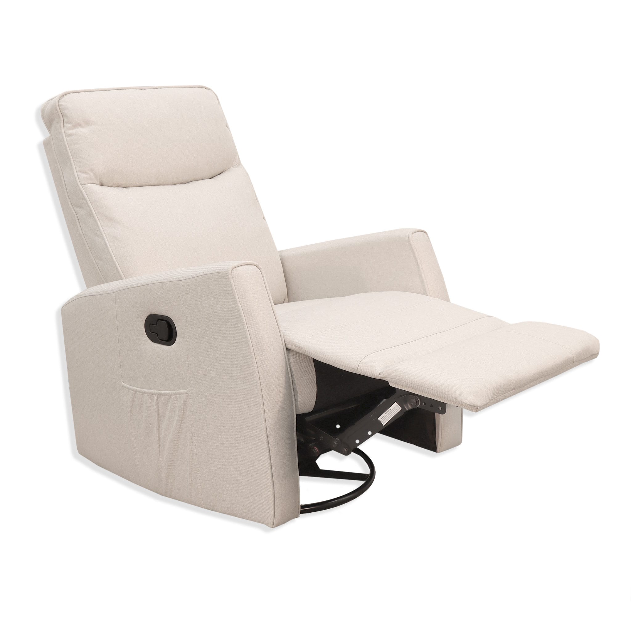 Shin shin様LINEN & DECOR×avec deuxclefs Fauteuil Berçant Pivotant et Inclinable - Tweed Beige - Bebe