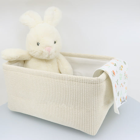 Panier Velour Ivoire-Origami Maison-CA3-WXA24364-R-CLÉMENT