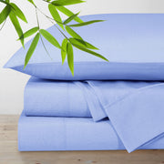 Ensemble Draps en Bambou Lit Double - Bleu-Cathay Home-CAH-208222DB-BLU-CLÉMENT