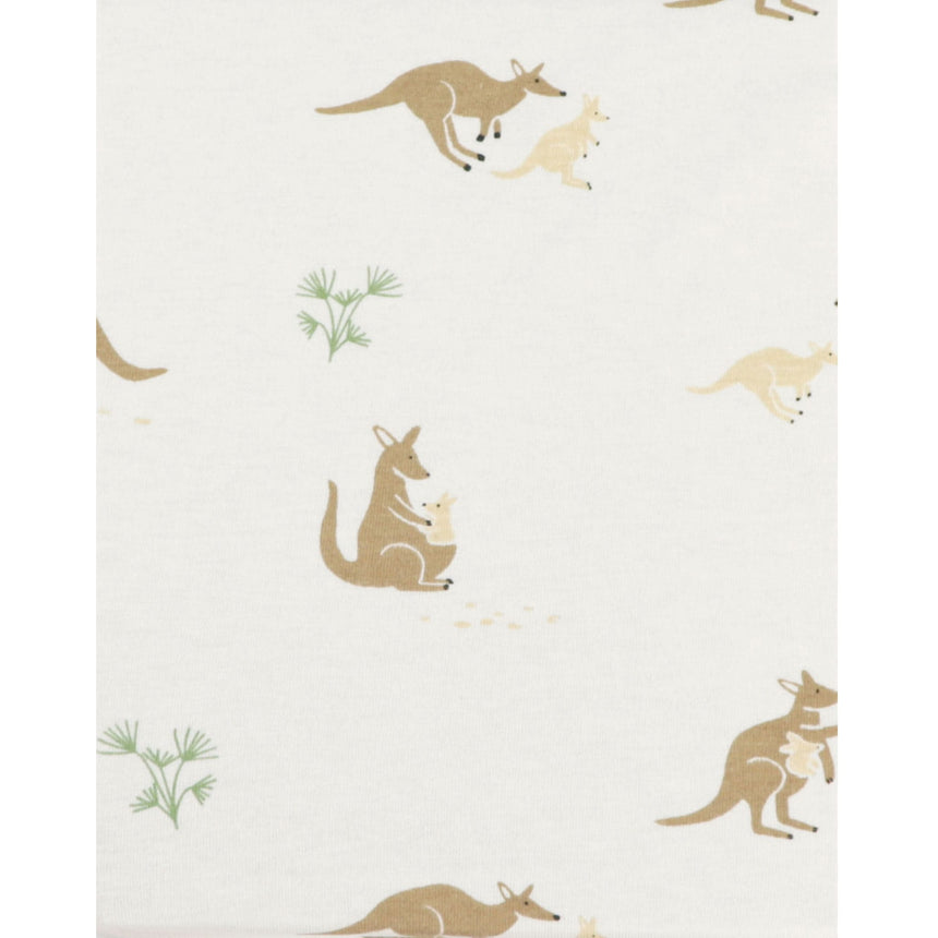 Crib Fitted Sheet - Kangaroo