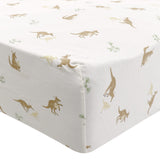 Crib Fitted Sheet - Kangaroo