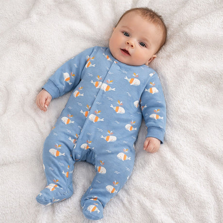 Whales Magnetic Pajamas Premature-12m