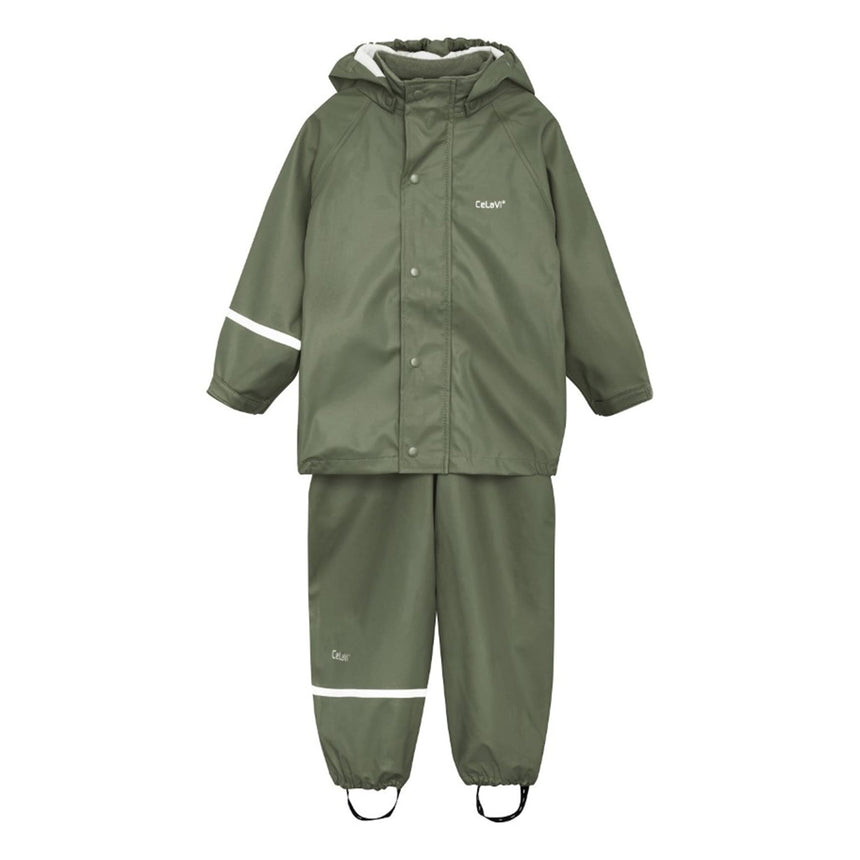 Ensemble Pu Uni Salopette 2-10ans-CeLaVi-Olive-2-CEL-521310-988-CLÉMENT