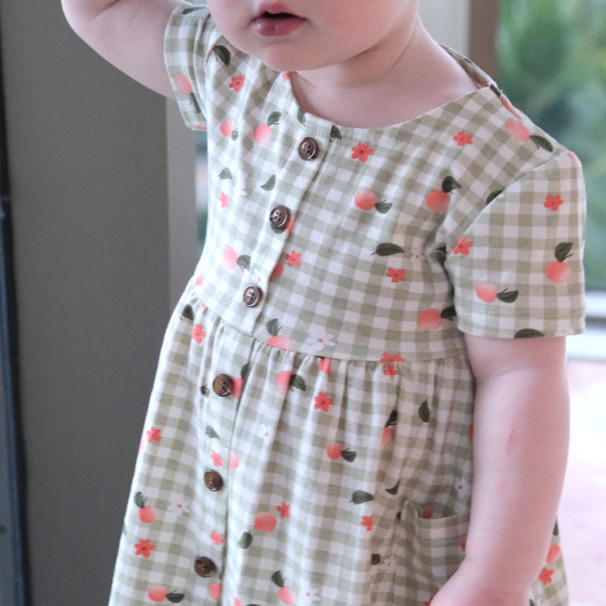 Robe Pique-nique Pêches 2-8ans-Chat Botte-CHI-1262481C-SAU-CLÉMENT