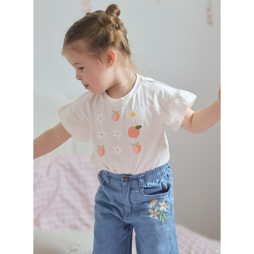 Pantalon Chambray Pique-Nique 2-8ans-Chat Botte-CHI-1262473C-CLÉMENT