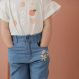 Pantalon Chambray Pique-Nique 2-8ans-Chat Botte-CHI-1262473C-CLÉMENT