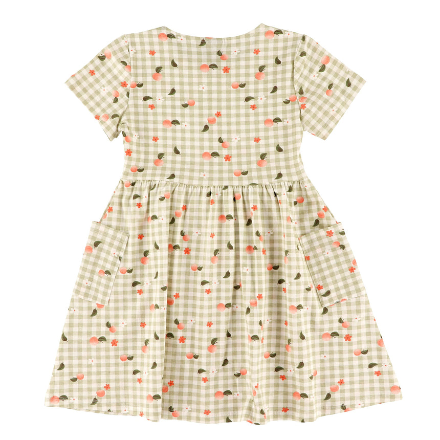 Robe Pique-nique Pêches 2-8ans-Chat Botte-CHI-1262481C-SAU-CLÉMENT