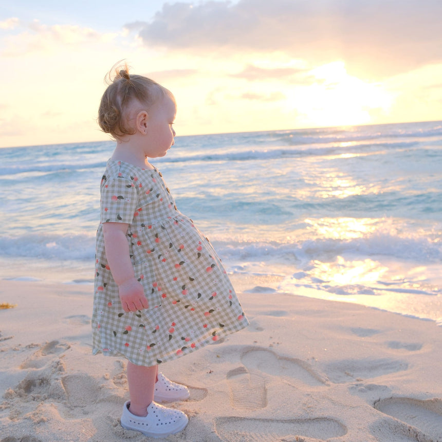 Robe Pique-nique Pêches 2-8ans-Chat Botte-CHI-1262481C-SAU-CLÉMENT