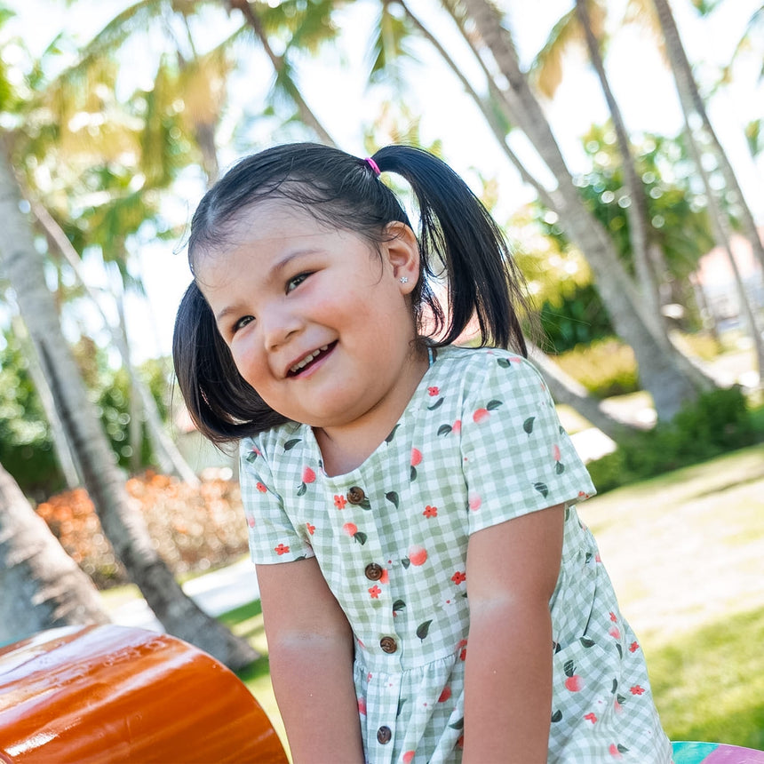 Robe Pique-nique Pêches 2-8ans-Chat Botte-CHI-1262481C-SAU-CLÉMENT