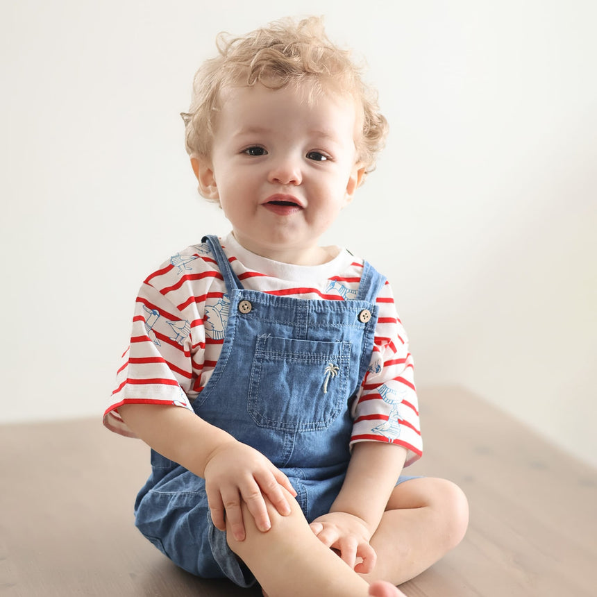 T-shirt Surf Mouettes 3-24mois-Chat Botte-CHI-1264451C-CLÉMENT