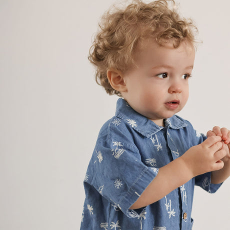 Barboteuse Chambray Surf 3-24mois-Chat Botte-CHI-1264452C-CLÉMENT