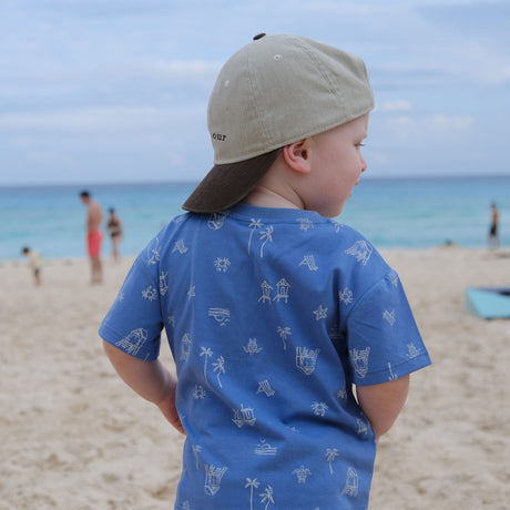 T-shirt Surf Plage 3-24mois-Chat Botte-CHI-1264454C-BLE-CLÉMENT