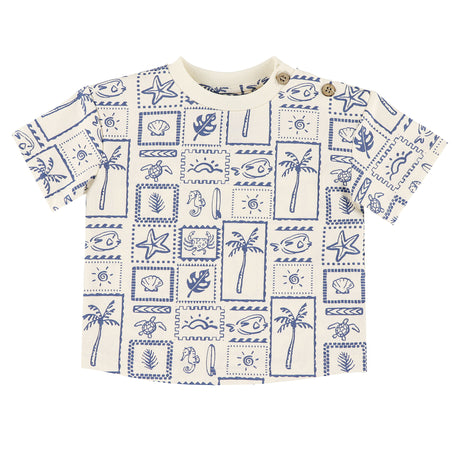 T-shirt Surf Timbres 3-24mois-Chat Botte-Ivoire-3 m-CHI-1264454C-IVO-CLÉMENT